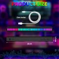 RGB Music Sound Control LED Strip Light Bluetooth App Pickup Voice Activated Rhythm Ambient Bar Lamp For Night TV Computer. 