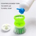 1Pcs Kitchen Wash Tool Pot Dish Brush Clean With Washing Soap Tool Dispenser Random Liquid Up Washing. 