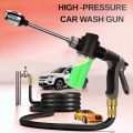 Professional High Pressure Water Spray Gun with Foam Bottle | Long Reach Washer Gun for Car Wash & Deep Cleaning. 