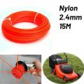 Heavy Nylon Grass Trimmer Line Brush Cutter Square Wire Rope 2.4mmx15M. 
