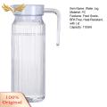 SuperRide Removable Lid Glass Jug Premium Glass Water Jug with Spill-free Spout Perfect for Coffee Milk Juice Food Grade Transparent Design 2pcs Set. 