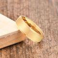 18k Gold Plated Tungsten Ring - Beveled Edge Wedding Band. 