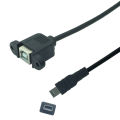 Mini Usb B Male To Usb B Female Data Cable Panel Mount With Screws For Printer 0.3m 0.5m. 