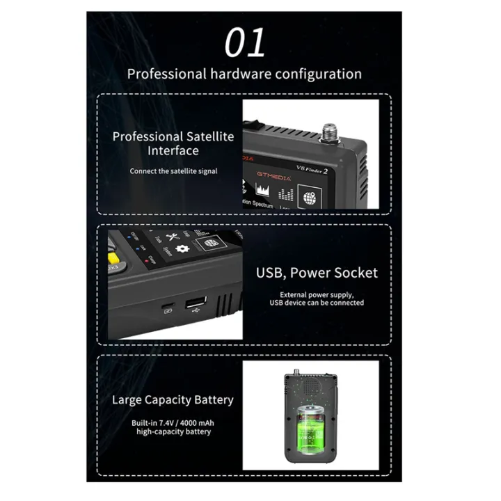 (GGBR)-%20V8%20Finder2%20Digital%20Meter%20Signal%20Measuring%20Meter%20Detector%20DVB-S/S2/S2X%202/4%20264%208%20Bit%20-%20Image%205