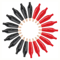 NCANRUI 20Pc Copper Alligator Electric Clip Soft Insulated Cover Electrical Test Gator Clip Alligator Jumper Electric Test Clips. 