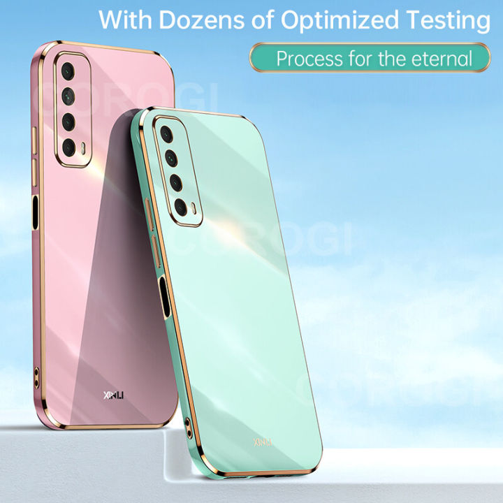 For%20Huawei%20Y7A%20Back%20Cover%20Shiny%20Plating%20Square%20Bumper%20Soft%20Silicone%20Shockproof%20Protective%20Case%20-%20Image%204