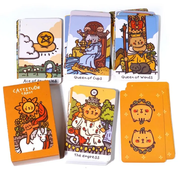 Cattitude%20Tarot%20Deck%20Cat%20Tarot%20features%20various%20kinds%20of%20Cats%2078%20Card%20Deck%20Pocket%20Size%20Fortune%20Telling%20Game%20Divination%20Game%20Deck%20-%20Image%205