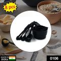 Measuring Cup And Measuring Spoon Set 8 Pcs - Black  8 Pieces Glossy Measuring Cup and Spoon Set is Multi Purpose Kitchen Tool | Measuring Cups for Baking Cake Measuring Cups. 