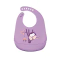 4/6/8 PCS Baby Soft Silicone Bib Cartoon Printed Bibs Sucker Bowl Plate Cup Spoon Fork Sets Non-slip Children's Dishes BPA Free. 