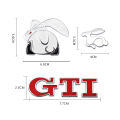 1Pcs Car Metal Badge Sticker Rabbit GTI Logo Decal Decoration For VW GTI Passat b6 Golf Mk4 Mk7 Tiguan Jetta T-ROC Sharan Touran. 