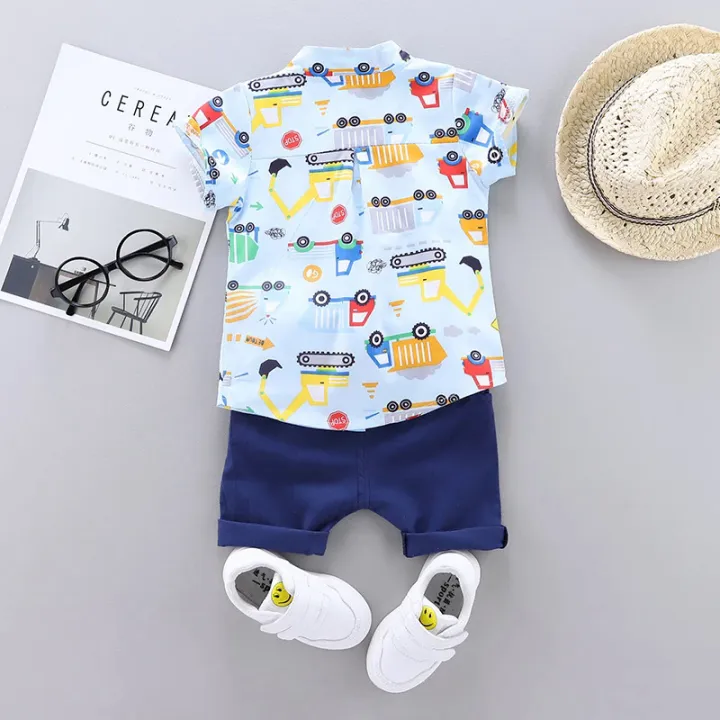 Toddler%20Baby%20Boys%20Girls%20Clothes%20Sets%20Cartoon%20Excavating%20Machinery%20T%20Shirt%20Shorts%20Pants%20For%20Summer%20Boys%20Clothing%20Outfits%20Suit%20-%20Image%202