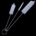 White 3Pcs lab test tube cleaning brush household kitchen bottle clean tool SEVICH. 