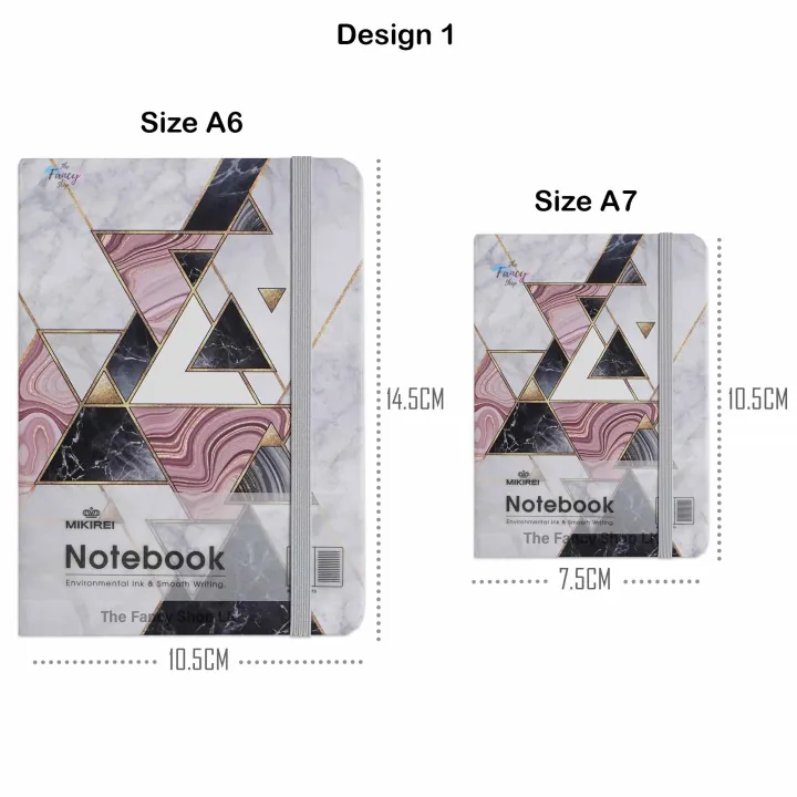 Mikirei%20Notebook%20Hardcover%20A6%20A7%20Autograph%20Diary%20Abstract%20Marble%20Shapes%20Star%20Design%20-%20Image%206