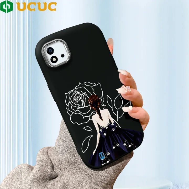 UCUC%20for%20Realme%20C11%202021%20C20%20C20A%20Back%20Cover%20Evening%20Dress%20Girl%20Luxury%20Plating%20Lens%20Soft%20Candy%20Phone%20Case%20-%20Image%202