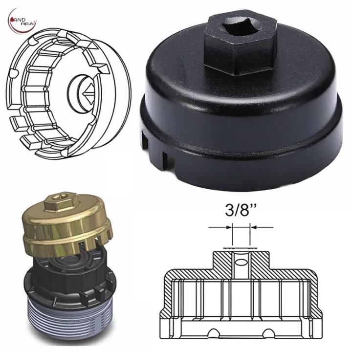 Ad*%201%20Pcs%2064mm%2014%20Flute%20Oil%20Filter%20Cap%20Wrench%20Remover%20Tool%20For%20Toyota%20Sequoia%20Lexus%20-%20Image%203