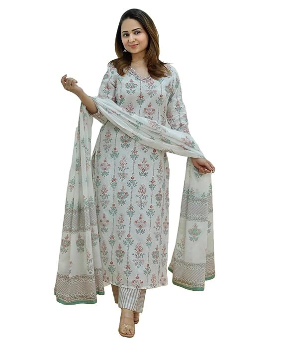 KLOSIA Women's Viscose Kurta Set with Dapatta