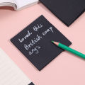 50PCS Black Super Sticky Notes Self-Adhesive Sticky Note Pads For Office School Supplies Memo Notes Reminder. 