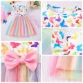 Kids Dress for Baby Girls Clothing Short Sleeve 3 4 5 6 7 Years Old Summer Casual Children Clothes Butterfly Unicorn Girls Dress. 