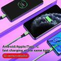 Liquid Silicone Material Multi-function Charger 3 In 1 Universal Fast Charging USB Cable. 