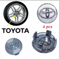 Toyota Wheel Center Caps Alloy Emblem Badge - 4 Pcs. 