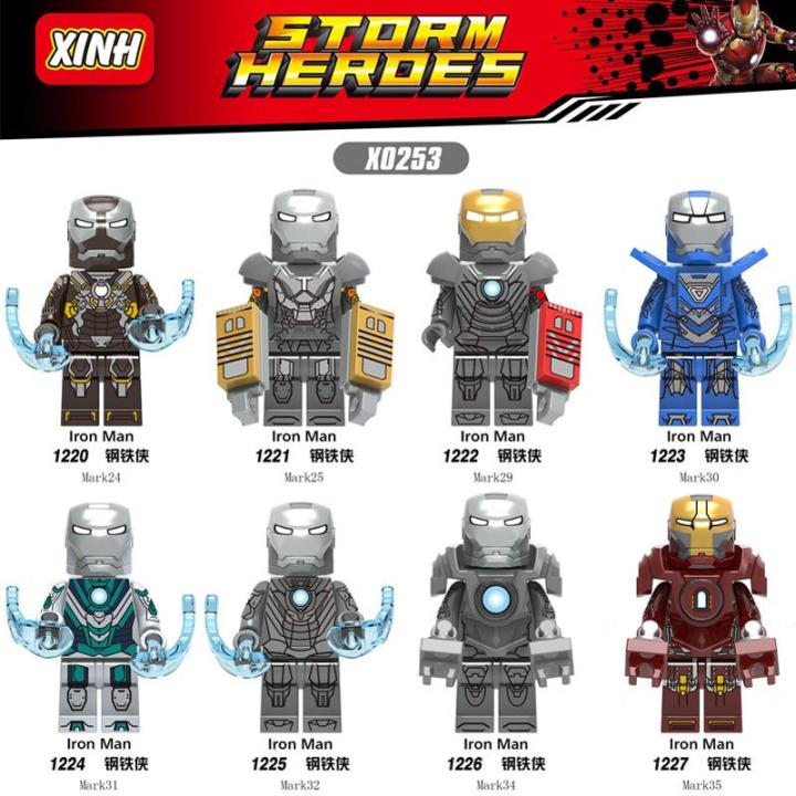 8PCS/set%20Legoed%20Building%20Blocks%20Super%20Heroes%20Bricks%20Iron%20Man%20Tony%20Stark%20Mark%2024%20Mark%2025%20Mark%2031%20Figures%20Toys%20Gift%20For%20Children%20X0253%20-%20Image%202