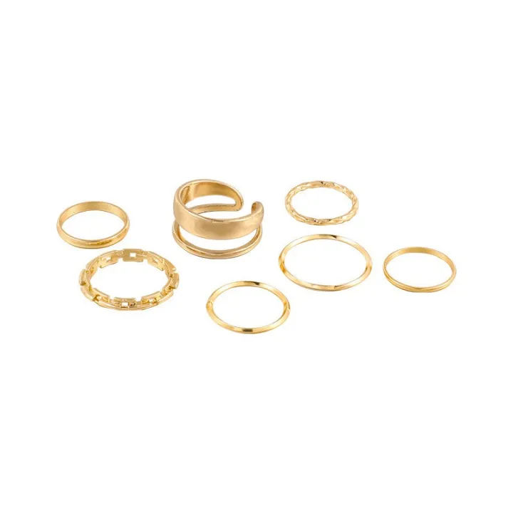 Simple%20Hip%20Hop%20Retro%20Index%20Finger%20Ring%20Adjustable%207Pcs/Set%20Rings%20-%20Image%206
