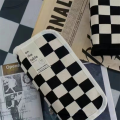 Stationery Bag Checkerboard Lattice Pencil Bag Cute Large Capacity Pencil Case Canvas Pencil Bag Office Students Kids Supplies 1Pcs. 