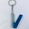Key tag -Crestal Clear Epoxy Resin English Letter Key Chain.26 English Letter A to Z. 