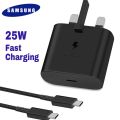 Samsung Charger 45W 25W PD Adapter With Type C Charge Cable - Super Fast Charging UK Main Plug USB-C PM. 
