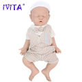 IVITA WB1528 43cm 2508g 100% Full Body Silicone Reborn Baby Doll Realistic Male Baby Toys with Clothes for Children Dolls Gift. 