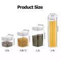 Airtight Food Storage Container Set 5-Piece Set Durable Seal Pot Cereal Storage Containers Kitchen Cabinet Organization. 