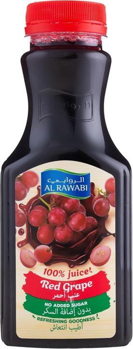 Al Rawabi Red Grape Juice No Added Sugar 350ml (FROM DUBAI)