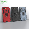 Lenuo Phone Case for OPPO A7 / A5s Silicone PC Metal Ring Holder Cover. 