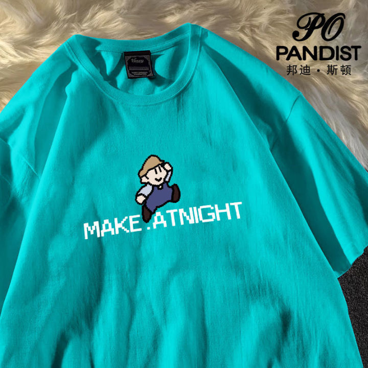 PANDIST%20American%20Fashion%20Brand%20Cotton%20Short%20Sleeve%20T%20T-shirt%20Men%20and%20Women%20Loose%202024%20New%20Simple%20White%20t%20T-shirt%20Fashion%20-%20Image%204