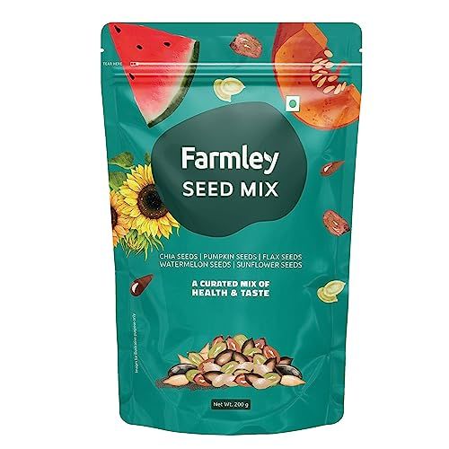 Farmley Premium Seed Mix - 200g | Chia seeds | Pumpkin seeds | Healthy ...