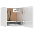 Bedside Cabinets 2 pcs High Gloss White 30.5x30x30 cm Chipboard. 
