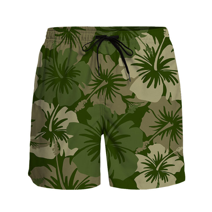Hibiscus%20Flower%20Men's%20Vacation%20Beach%20Shorts%20Surfing%20Board%20Shorts%20Swimwear%20Shorts%20Quick%20Dry%20Swimwear%20Swim%20Summer%20Sports%20Trunks%20-%20Image%202