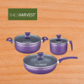 6pcs Cookware set Harvest brand / The Harvest 6Pcs Cookware Set with glass Lid / 10Pcs Ceramic Cookware Set / 6pcs Harvest Ceramic Non-stick Cookware set / 6pcs Harvest Ceramic Non-stick Cookware set with induction bottom. 