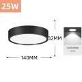 Led Surface Downlight 25w Round Ceiling Lamp Cold Natural Warm White Indoor Down Light 220V-265V. 
