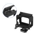 Frame for GoPro Hero (2018) / 6 / 5 Housing Border Protective Shell Case Accessories for Go Pro Hero6 Hero5 Black with Quick Pull Movable Socket and Screw (Black). 