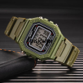 【New arrival】DISICHEN LED Display Electronic Watch Sports for Men Luxury Brand Army Special Green Mens Watches Waterproof Silicone Watchband Wristwatch. 