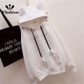 Yfashion Women Cotton Warm Sweater Cute Ears Hooded Long Sleeve Fleece Lined Loose Coat Fashion Casual Pullover Top. 