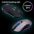 SHIPADOO GM3 3600 DPI Four-speed Adjustable Four-button Cool Colorful Respiration Light Gaming Wired Mouse(Black). 