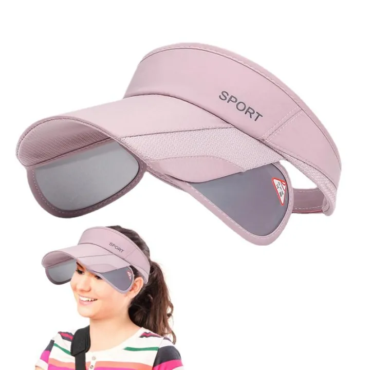 tideHigh%20Quality%20,%20Side%20Visible%20Sun%20Cap%20Ladies%20Summer%20Cycling%20Outdoor%20Sports%20Cap%20with%20Retractable%20Sun%20Visor%20for%20Young%20Girls%20Ladies%20-%20Image%202