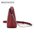 BOSTANTEN Women's Shoulder Bags For Women PU leather  Zippers Sling Bag Pack. 