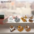 ECHIDNA Cute Simulation Fox Animal Figure Fox Figurines Animal Model Ornament. 