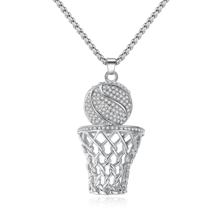 Hop%20Style%20Basketball%20Pendant%20Necklace%20Trendy%20Sterling%20Pendant%20Size%20Men'S%20Jewelry%20Rope%20Chain%20Design%20-Plated%20Rope%20Chain%20-%20Image%202