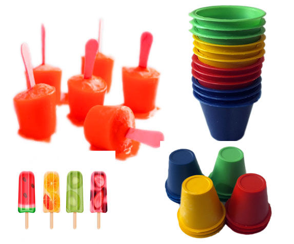 Ice Cream Cups Plastic 12Pcs Multicolor