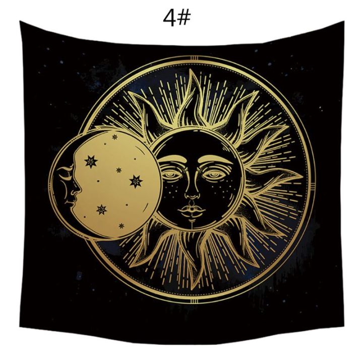 【LuxeGlow】Sun and Moon Psychedelic Wall Tarot Tapestry Divination Altar Tarot Tablecloth Drop Shipping