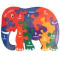 Kids Puzzle Elephant/Wooden Elephant Family Puzzle/Numbers/Medium. 